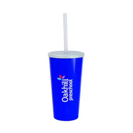 Large Tucan Tumbler With Cap And Straw - Royal Blue